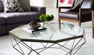 Đây là mẫu bàn trà sofa giá rẻ Hà Nội theo phong cách geometric